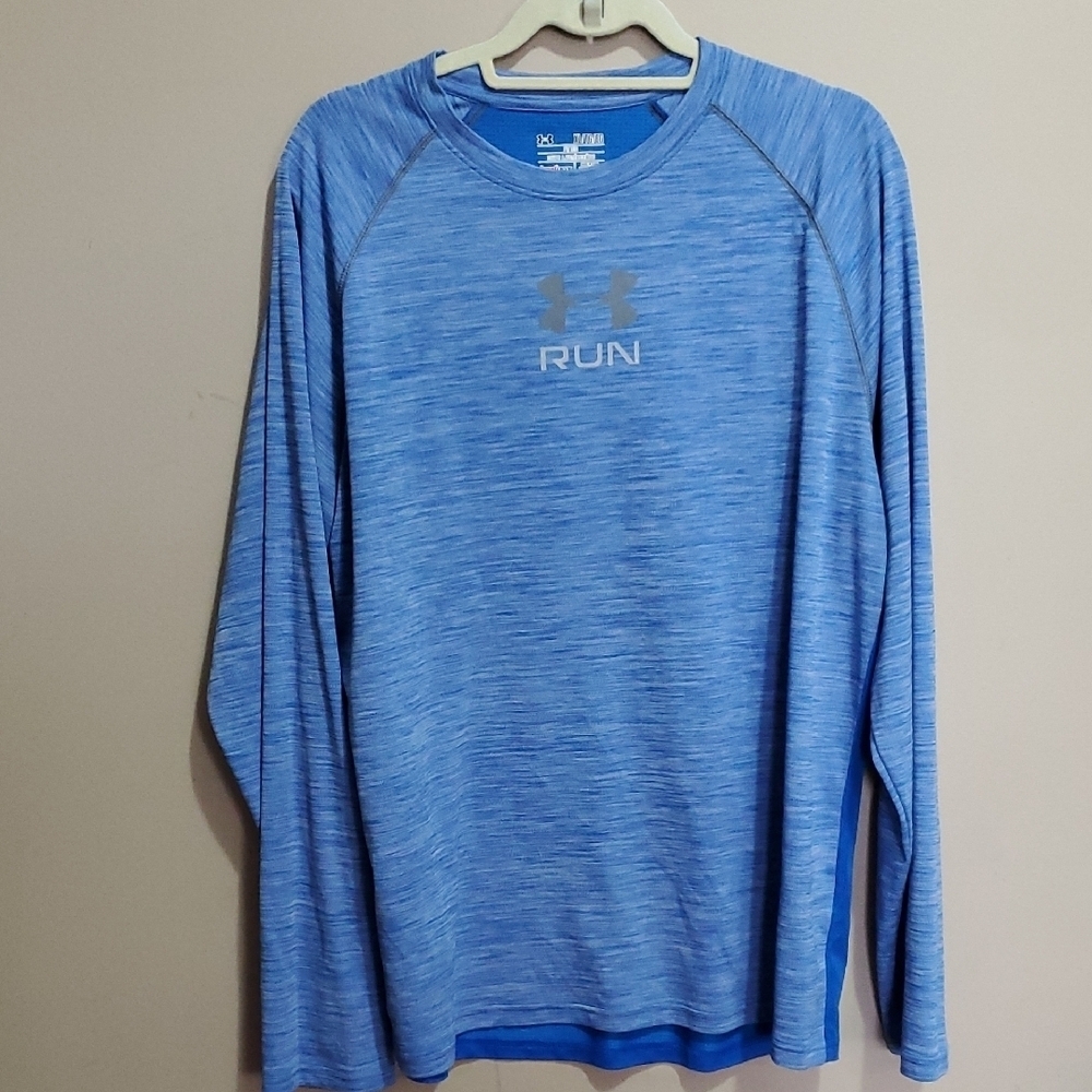Under Armour Men's Blue Long Sleeve Fitted Shirt Size Xl